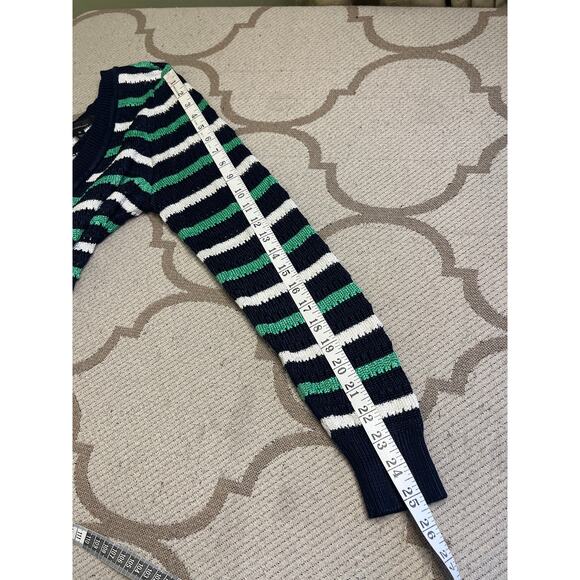 White House Black Market Long Sleeve Stripe V-Neck Pullover Sweater, size medium - Picture 14 of 14